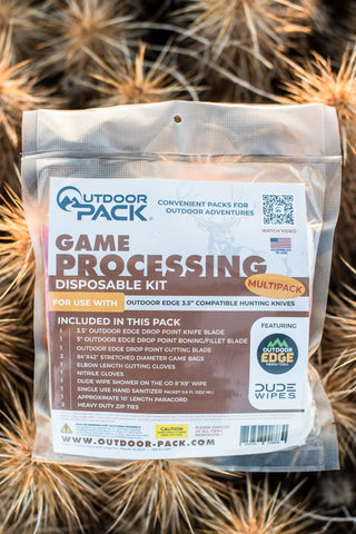 DISPOSABLE GAME PROCESSING KIT 3.5” MULTIPACK WITH GAME BAGS