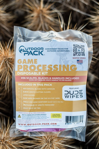 DISPOSABLE GAME PROCESSING KIT #36 BLADE AND HANDLE TYPE WITHOUT GAME BAGS