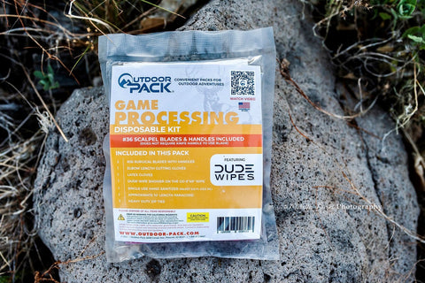 DISPOSABLE GAME PROCESSING KIT #36 BLADE AND HANDLE TYPE WITHOUT GAME BAGS