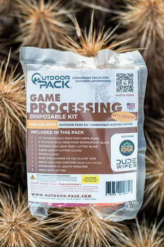 DISPOSABLE GAME PROCESSING KIT 3.5” MULTIPACK TYPE WITHOUT GAME BAGS