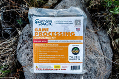 DISPOSABLE GAME PROCESSING KIT FOR OUTDOOR EDGE 3.5" DROP POINT WITH GAME BAGS